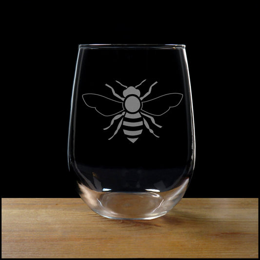 Etched Stemless Wine Glasses