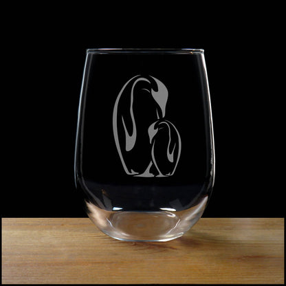 Etched Stemless Wine Glasses