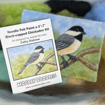 Needle Felting Kits - Black-Capped Chickadee