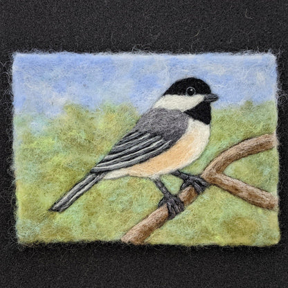 Needle Felting Kits - Black-Capped Chickadee